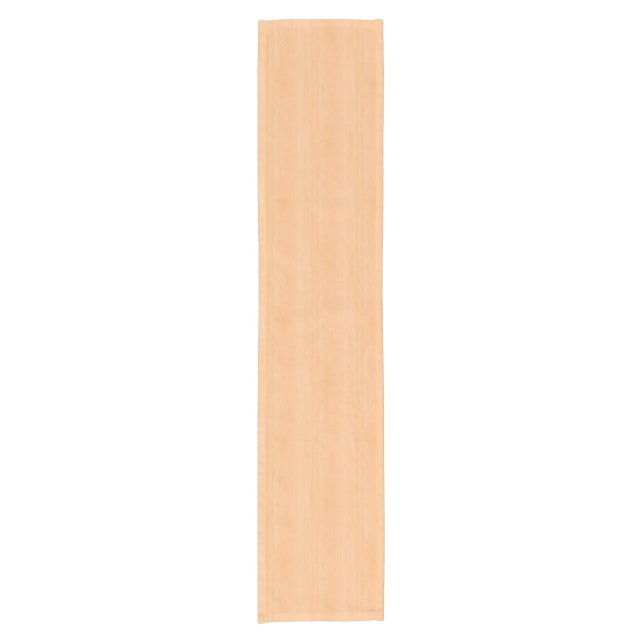 Peach Bamboo Wood Grain Look Short Table Runner (Front)