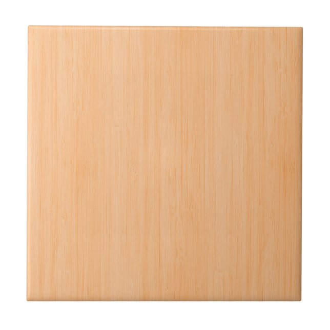 Peach Bamboo Wood Grain Look Tile (Front)
