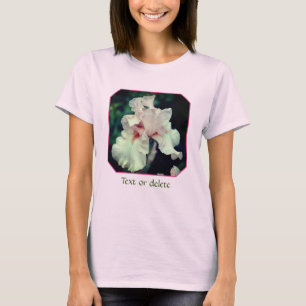 Peach Bearded Iris Flower Personalized T-Shirt