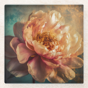 Peach Beauty Glass Coaster