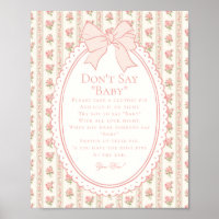 Peach & Beige Fancy Floral Dont Say Baby Game