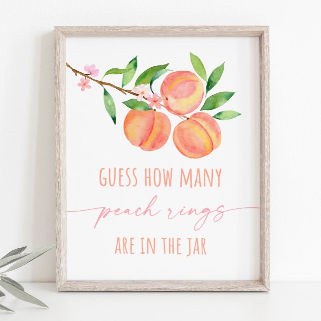 Peach Blossom Birthday Guess How Many Game Poster (Creator Uploaded)