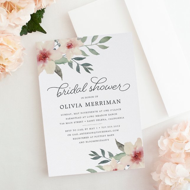 Peach Blossom Bridal Shower Invitation (Creator Uploaded)