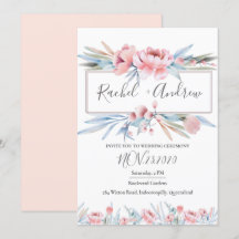 Peach Blossom | Floral Wedding Invitation