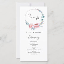 Peach Blossom | Floral Wedding Program