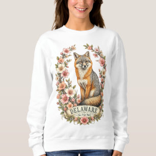Peach Blossom Fox of Delaware Sweatshirt