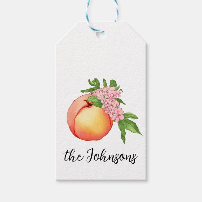 Peach Blossom Gift Tags (Front)