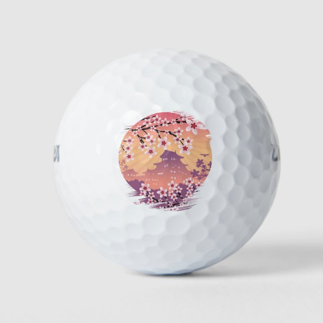 Peach Blossom Golf Balls (Front)