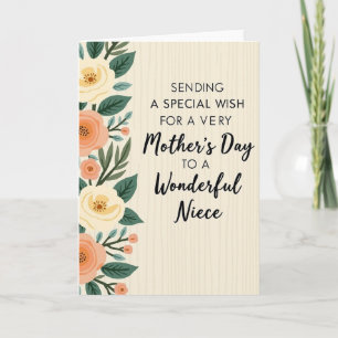 Peach Blossom Moms Day Card