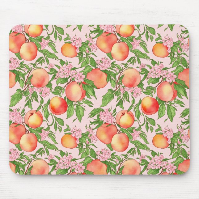 Peach Blossom Mouse Pad (Front)