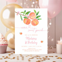Peach Blossom One Sweet Peach Birthday