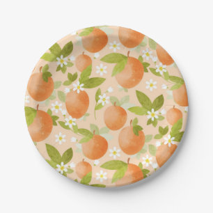 Peach Blossom Peachy Paper Plate