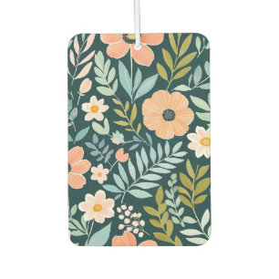 Peach, Blue and Green Boho Whimsical Car Air Freshener
