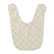 Peach Blue Beige Pastel Plaid