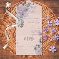 Peach Blue & Purple Boho Floral Blush Dinner