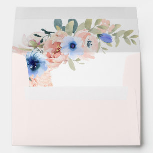 Peach Blue Wedding Collection Envelope
