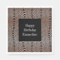 Peach Blush Black Snake Skin