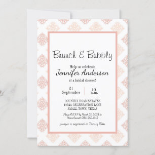 Peach Blush Damask Bridal Brunch