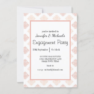 Peach Blush Damask Engagement Party