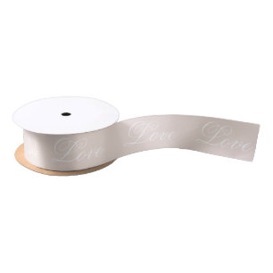 Peach Blush Love Always Wedding Satin Ribbon
