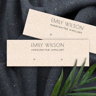 PEACH BLUSH PINK CERAMIC STUD EARRING DISPLAY LOGO MINI BUSINESS CARD