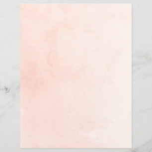 Peach Blush Pink Watercolor Scrapbook Paper