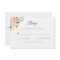 Peach Blush Watercolor Floral Wedding RSVP