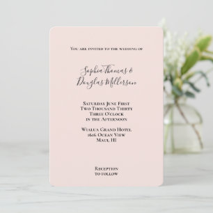 Peach Blush Wedding Invitation