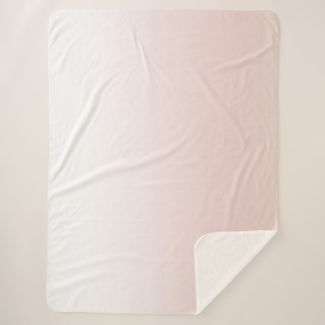 Peach Blush White   Sherpa Blanket (Front)