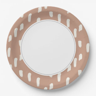 Peach Boho Paper Plate