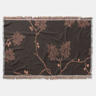 Peach Botanical Throw Blanket