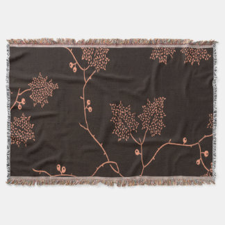 Peach  Botanical Throw Blanket