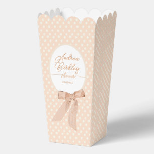 Peach Bow Baby Shower Favour Box