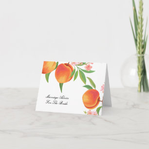 PEACH BRIDAL SHOWER ADVICE CARD