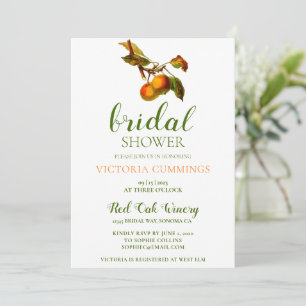 Peach Bridal Shower Invitation