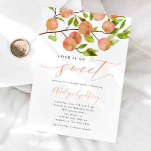 Peach Bridal Shower Invitation