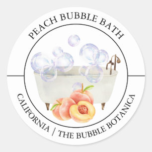 Peach Bubble Bath label