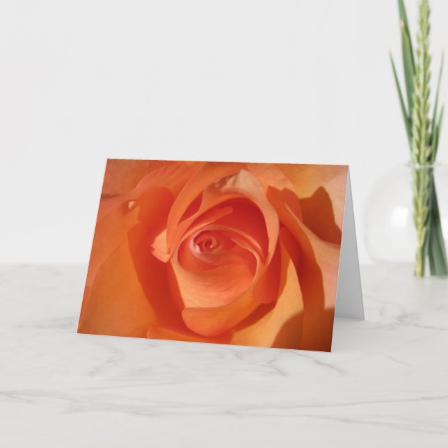 Peach Burst Greeting Card (Front)