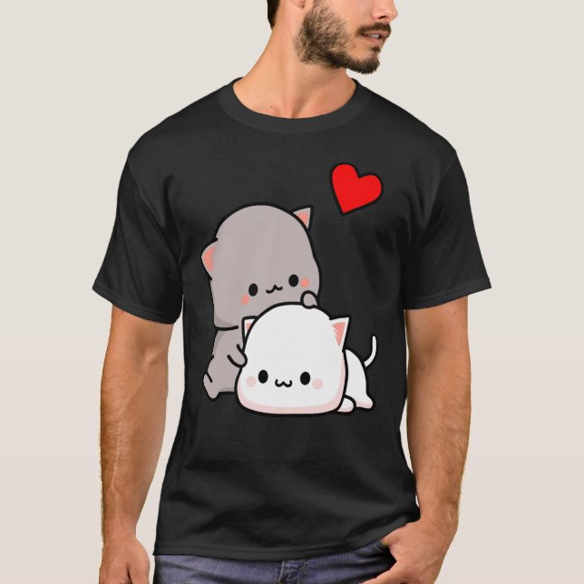 Peach Cat and Goma Love Never Fails Classic T-Shir T-Shirt (Front)