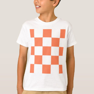 Peach Chequerboard T-Shirt