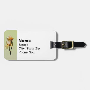 Peach Colored Irises Luggage Tag