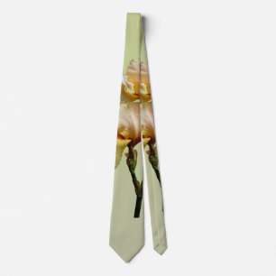 Peach Colored Irises Tie