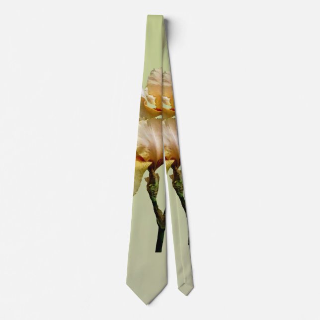 Peach Colored Irises Tie (Front)