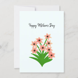 Peach colour flowers Greeting cards