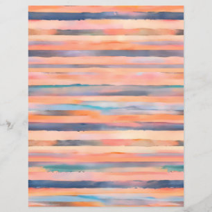 Peach colour pastel stripes scrapbook paper