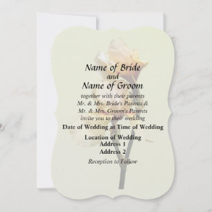 Peach Coloured Irises Wedding Products Invitation