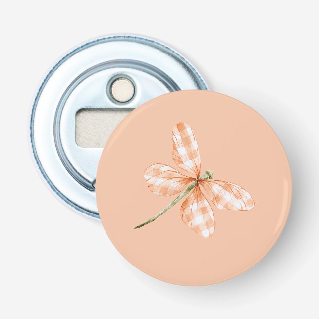 Peach Cream Dragonfly Bottle Opener (Front)