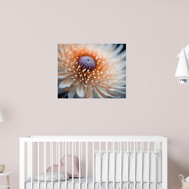 Peach Dalia Poster (Nursery 2)