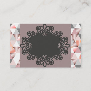 Peach Diamond Retro Business Cards