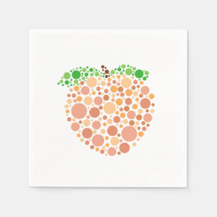 Peach Dot Print Napkin